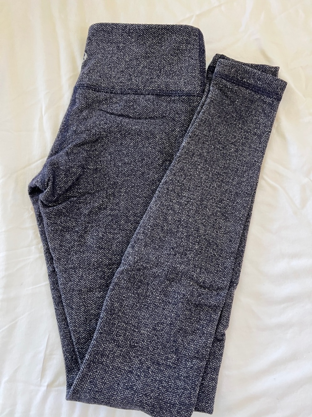 Lululemon Mid-rise Thermal Herringbone Knit Leggings - Charcoal Gray